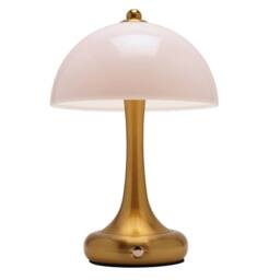 Hestia Bronze Domed Opaque Glass USB LED Touch Table Lamp - thumbnail 4