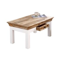 Indian Hub Alfie Coffee Table with Drawer - Mango Wood - L50 x W85 x H40 cm in Brown - thumbnail 2