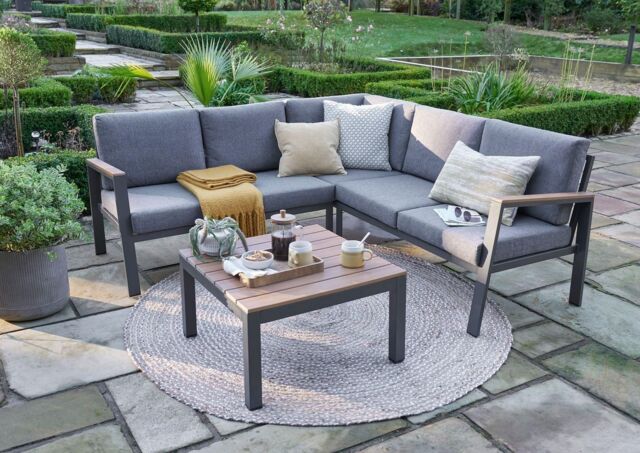 Norfolk Leisure Lifestyle Easton Mini Corner Set with Cushions in Stone - image 1