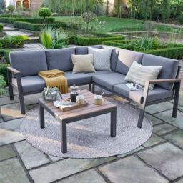 Norfolk Leisure Lifestyle Easton Mini Corner Set with Cushions in Stone - thumbnail 4