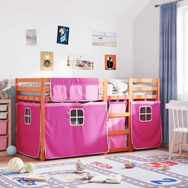 Berkfield Home Bunk Bed without Mattress Pink 80x200 cm Solid Wood Pine - image 1
