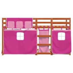 Berkfield Home Bunk Bed without Mattress Pink 80x200 cm Solid Wood Pine - thumbnail 5