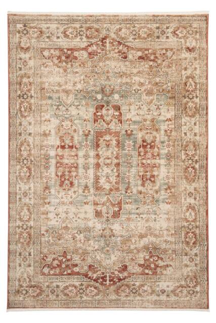 Kukoon Terracotta Beige Traditional Medallion Living Room Area Rug - Size: 60 cm x 240 cm - image 1