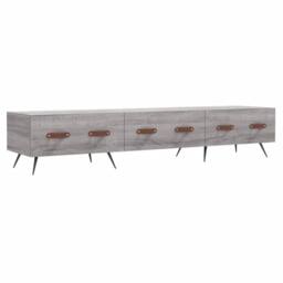 Berkfield Home TV Cabinet Grey Sonoma 150x36x30 cm Engineered Wood - Size: 150 x 36 x 30 cm - thumbnail 1