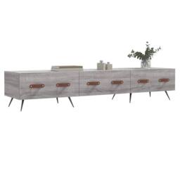 Berkfield Home TV Cabinet Grey Sonoma 150x36x30 cm Engineered Wood - Size: 150 x 36 x 30 cm - thumbnail 3