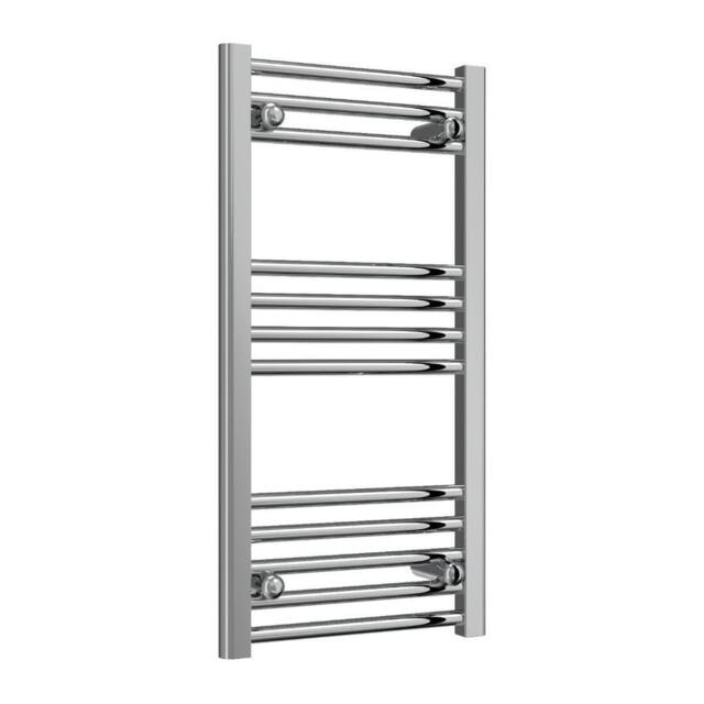 Bathroom Kingdom Capo Chrome Straight Heated Towel Rail 800x400 in Silver - image 1