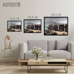 "Artery8 Antonio Gisbert Execution of Torrijos Framed Canvas Wall Art Print - Size: W12"" x H16""" - thumbnail 4