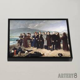 "Artery8 Antonio Gisbert Execution of Torrijos Framed Canvas Wall Art Print - Size: W12"" x H16""" - thumbnail 2