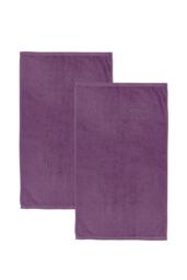 Catherine Lansfield 'Quick Dry Cotton' Bath Sheet Pair in Plum - thumbnail 3