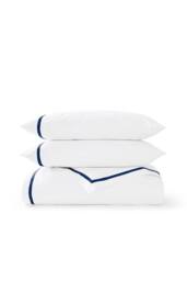 CHRISTY 'Beaumont' Luxury Cotton Percale Hotel Duvet Cover Sets in Navy - Size: Double - thumbnail 3