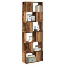 Berkfield Home Book Cabinet/Room Divider Old Wood 60x24x186 cm in Brown - Size: 60 x 24 x 186 cm - thumbnail 1