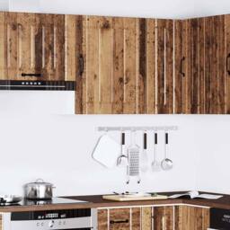 Berkfield Home Kitchen Wall Cabinet Lucca Old Wood Engineered Wood in Brown - thumbnail 4