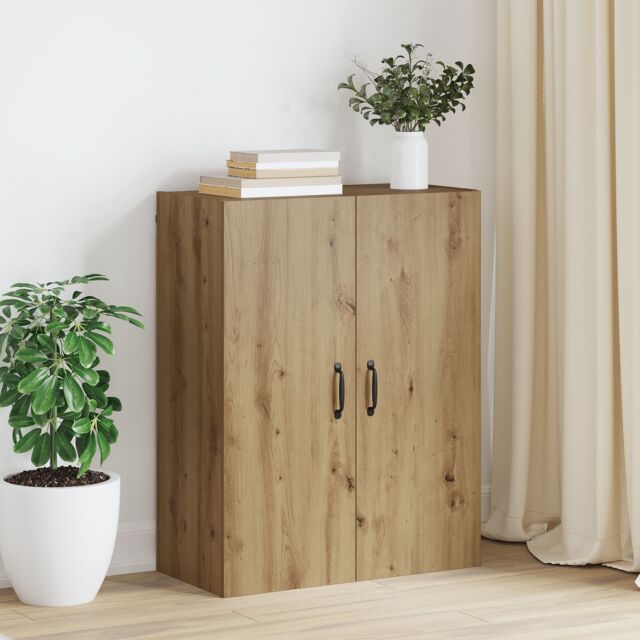 Berkfield Home Hanging cabinet Artisan oak 69.5 x 34 x 90 cm Engineered wood in Brown - image 1