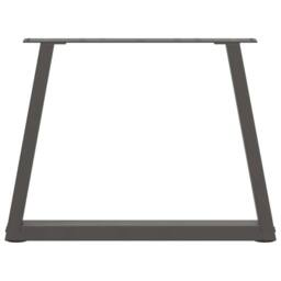 Berkfield Home Modern Dining Table Legs V-Shape 2 pcs Anthracite 70x(42-43.3) cm in Dark Grey - thumbnail 5
