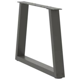 Berkfield Home Modern Dining Table Legs V-Shape 2 pcs Anthracite 70x(42-43.3) cm in Dark Grey - thumbnail 4