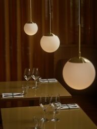 Nordlux Modern Indoor Pendant Light Brass Glass E14 Hand Blown Glass - Mains Powered, IP20 in Gold - thumbnail 9