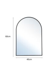 Living and Home Contemporary Arched Wall Mirror in Black - thumbnail 8