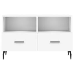 Berkfield Home TV Cabinet White 80x36x50 cm Engineered Wood - Size: 80 x 36 x 50 cm - thumbnail 5