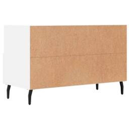 Berkfield Home TV Cabinet White 80x36x50 cm Engineered Wood - Size: 80 x 36 x 50 cm - thumbnail 8