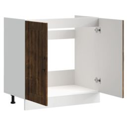 Berkfield Home Sink Base Cabinet Lucca Smoked Oak Engineered Wood in Brown - thumbnail 6