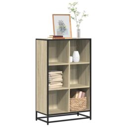Berkfield Home Book Cabinet Sonoma Oak 65.5x33x107.5 cm Engineered Wood in Brown - thumbnail 1