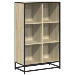 Berkfield Home Book Cabinet Sonoma Oak 65.5x33x107.5 cm Engineered Wood in Brown - thumbnail 2