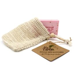 KDMD Nature Soap Bag - Washed Jute in White - thumbnail 2