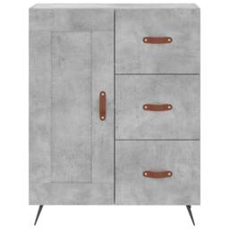 Berkfield Home Highboard Concrete Grey 69.5x34x180 cm Engineered Wood - thumbnail 8