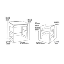 Liberty House Toys Scandi Study Desk & Chair Set in Beige - thumbnail 6