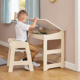 Liberty House Toys Scandi Study Desk & Chair Set in Beige - thumbnail 2