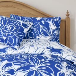 Smart Living Luxury Super Soft Reversible Hawaiian Tropic Duvet Cover with Pillowcase in Blue - Size: Double - thumbnail 3