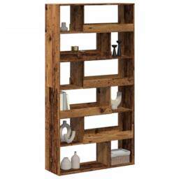 Berkfield Home Room Divider Old Wood 100x33x187.5 cm Engineered Wood in Brown - thumbnail 3