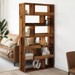 Berkfield Home Room Divider Old Wood 100x33x187.5 cm Engineered Wood in Brown - thumbnail 1