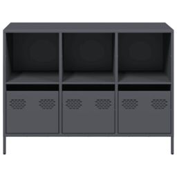 Berkfield Home Sideboard Anthracite 101.5x39x73.5 cm Cold-rolled Steel - thumbnail 5