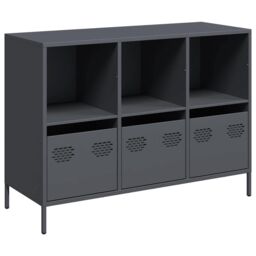 Berkfield Home Sideboard Anthracite 101.5x39x73.5 cm Cold-rolled Steel - thumbnail 2