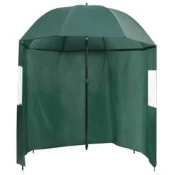 Berkfield Home Fishing Umbrella Green 220x193 cm - thumbnail 1