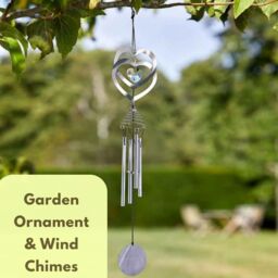 Marco Paul Large Outdoor Wind Chimes - Hearts in Silver - thumbnail 7