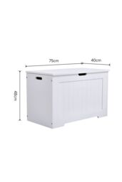Living and Home White Kids Toy Box Storage Organizer - thumbnail 6