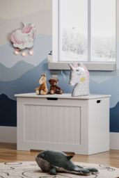 Living and Home White Kids Toy Box Storage Organizer - thumbnail 2