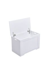 Living and Home White Kids Toy Box Storage Organizer - thumbnail 4