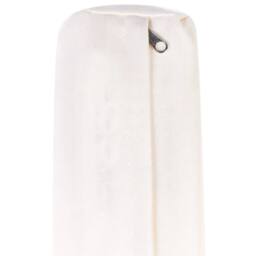 Wyld and Coco Corner 1-Seat Section - Off-White Bamboo Armless Sofa in White - thumbnail 6