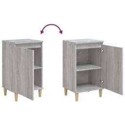 Berkfield Home Classic Bedside Cabinet Grey Sonoma 40x35x70 cm Engineered Wood - Size: 40 x 35 x 70 cm - thumbnail 8