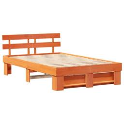 Berkfield Home Traditional with Headboard Brown 120 x 190 cm Solid pine wood - thumbnail 3
