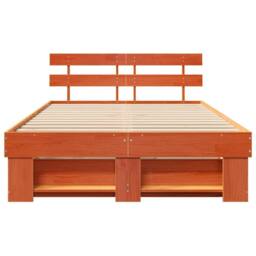 Berkfield Home Traditional with Headboard Brown 120 x 190 cm Solid pine wood - thumbnail 5