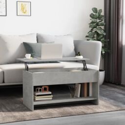 Berkfield Home 809651 Coffee Table Concrete Grey 102x50x52, 5 cm Engineered Wood - thumbnail 1
