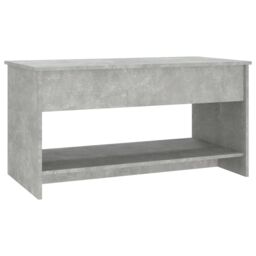 Berkfield Home 809651 Coffee Table Concrete Grey 102x50x52, 5 cm Engineered Wood - thumbnail 5