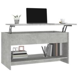 Berkfield Home 809651 Coffee Table Concrete Grey 102x50x52, 5 cm Engineered Wood - thumbnail 4