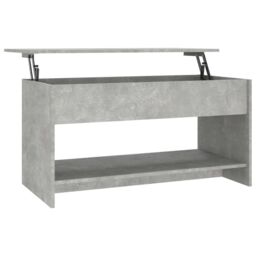 Berkfield Home 809651 Coffee Table Concrete Grey 102x50x52, 5 cm Engineered Wood - thumbnail 2