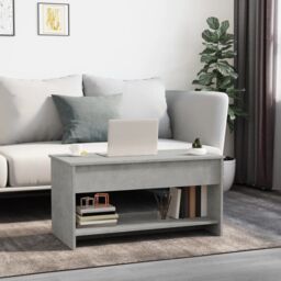 Berkfield Home 809651 Coffee Table Concrete Grey 102x50x52, 5 cm Engineered Wood - thumbnail 3
