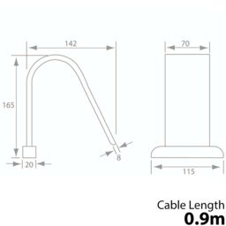 Loops 1x Over Cabinet LED Kit NATURAL WHITE Curved Glass Light Bathroom Make Up Lamp - thumbnail 3